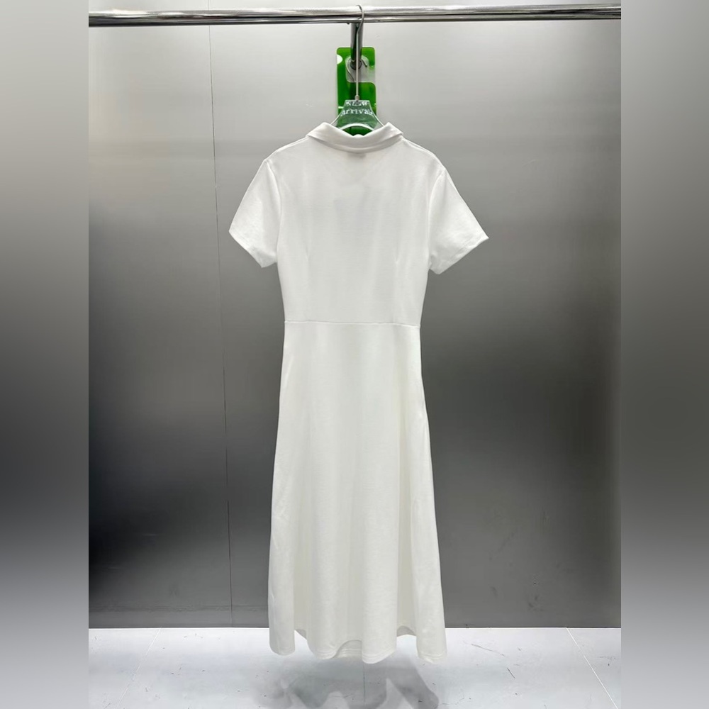 Celine White Tight-Sleeved Waist-Piercing Dress - Picture 2 of 7